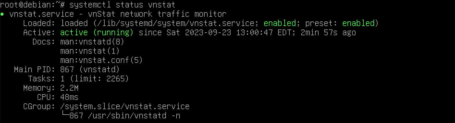 Beleženje in spremljanje porabe prometa s programom VnStat