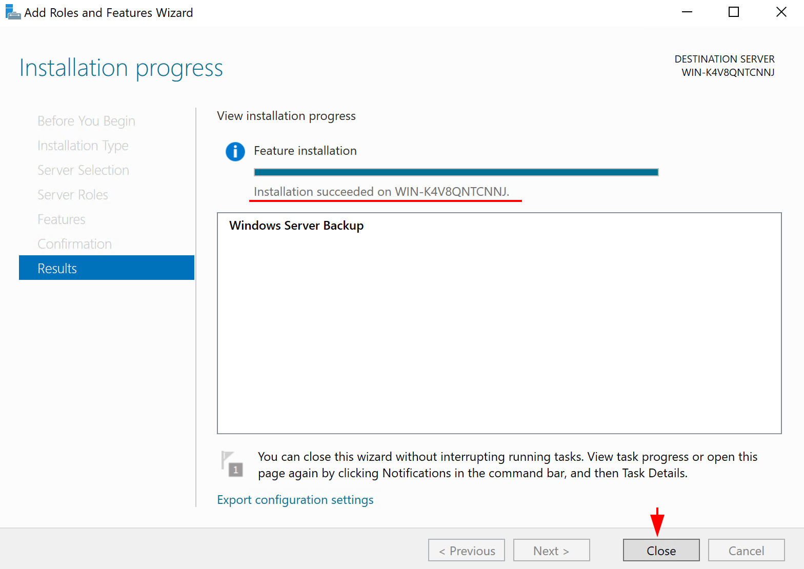 Windows Server Yedekleme hizmetini kullanarak sunucu yedekleme