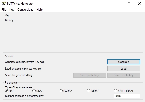 PuTTY'de SSH anahtar kimlik doğrulaması