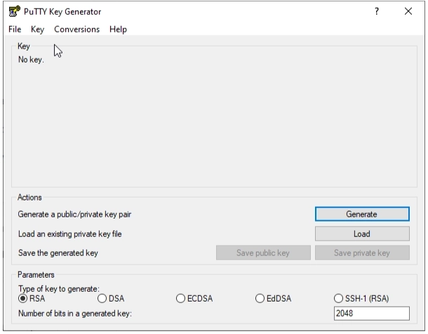 PuTTY'de SSH anahtar kimlik doğrulaması