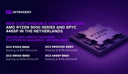 Нові конфігурації, що налаштовуються: Серія AMD Ryzen 9000 та EPYC 4465P у Нідерландах